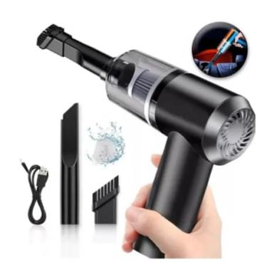 Imagem de Aspirador Automotivo De Pó Sem Fio Mini Portátil De Carro Proffisional Cleaner Potente Sem Saco Soprador Bivolt Usb Recarregável Vassoura kit de acessórios automotivos Premium