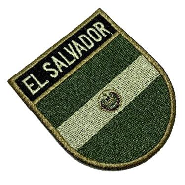 Imagem de BP0203ET03 Bandeira El Salvador Patch Bordado Termo Adesivo