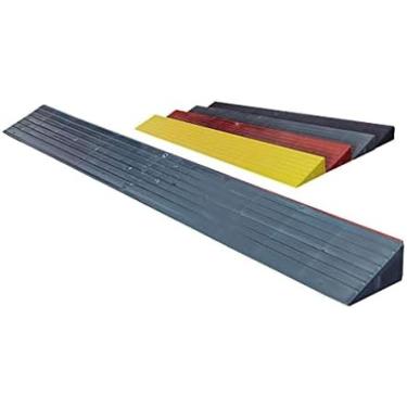 Imagem de Rampas De Degraus Internos Com Elevação De 5/6/7 Cm, Rampa De Limiar De Cadeira De Rodas De Plástico Ecologicamente Correta Para Carro, Bicicleta, Garagem, Armazém, Cortador De Grama,Cinza,100X10X