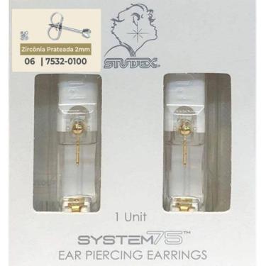 Imagem de Brinco Studex System 75 Adulto Zircônia Prateada 2Mm - 06