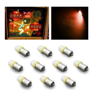 Imagem de PA Lâmpada LED 10PCS #44#47#1893#756#1847 T11 ba9s 2 SMD 2835 LED 6,3V DC Bayonet Pinball Máquina de Jogos Laranja