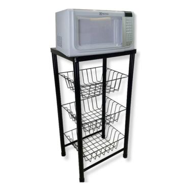 Imagem de Cesto Organizador Fruteira Empilhável 3 Andares - Duralínea