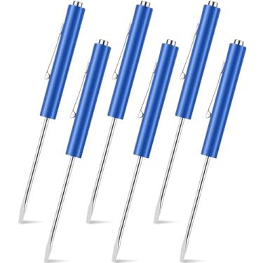 Imagem de cssopenss 6 peças de chave de fenda de bolso mini tops e chave de fenda magnética de bolso com uma única cabeça de lâmina para mecânico, eletricista (azul)