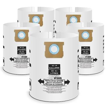 Imagem de Pacote com 5 sacos de filtro de vácuo compatíveis com sacos de aspirador de pó de loja de 35 a 35 litros, serve para tipo F 90662 9066200 9066233, Tipo I 9067200 9067233, VF2005, CMXZVBE3877 e CMXZVBE333. 8768