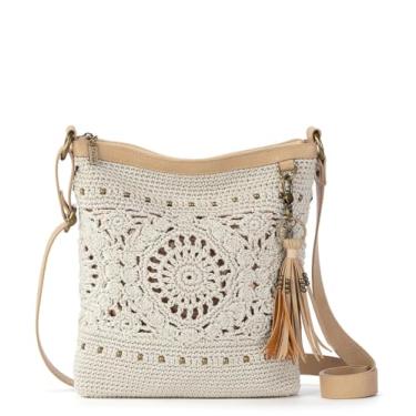 Imagem de The Sak Bolsa transversal Lucia em crochê, bolsa conversível com alça de ombro ajustável, Medalhão natural, One Size