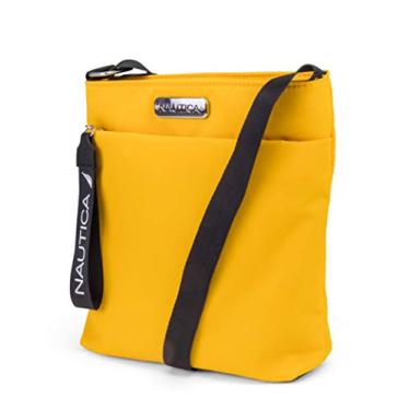 Imagem de (One Size, Sunny (Yellow)) - Nautica Diver Nylon Small Womens Crossbody Bag Purse with Adjustable Shoulder Strap
