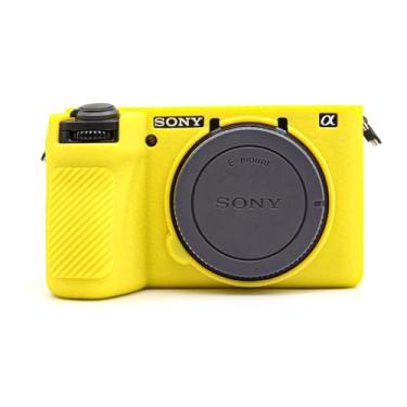 Imagem de MUZIRI KINOKOO Capa para Sony A6700, capa protetora de silicone macio com superfície fosca aprimorada para câmera digital Sony A6700/Alpah 6700 - capa A6700 com ajuste fino antiarranhões - amarela
