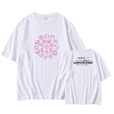 Imagem de Camiseta My Universe Merch estampada K-pop Support Star Style Camiseta algodão gola redonda manga curta, Branco, G