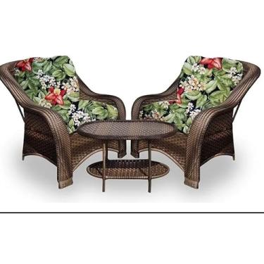 Imagem de Kit Poltronas de Área Externa Interna Fibra Sintética C/Almofada