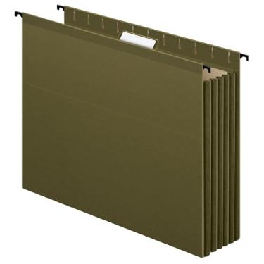 Imagem de Pendaflex SureHook Bolso para Arquivos e Pastas para Pendurar sem Ácido, Letra, Expansão de 8,89 cm, Verde, Pacote com 4