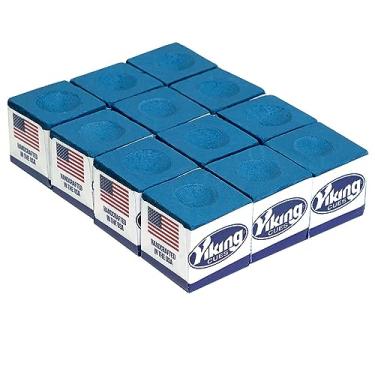 Imagem de VIKING Pacote com 12 Giz de Bilhar Azul | Taco de Bilhar para Torneios de Piscina, Uso Doméstico e Bar