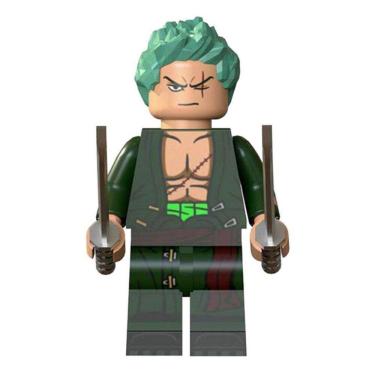 Imagem de Boneco Blocos De Montar One Piece Zoro Pirate
