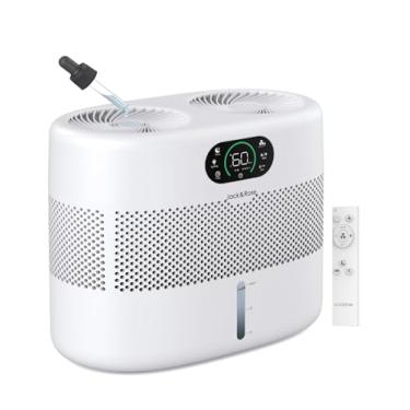 Imagem de Umidificador evaporativo de pavio reutilizável para quarto, umidificador de bebê silencioso e saudável, sem poeira branca, umidificador evaporativo, sala grande, 800 ml/h, 3 velocidades, 5 litros,