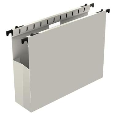 Imagem de Ansook Pastas de arquivo de plástico com capacidade extra, tamanho carta, pacote com 12 pastas suspensas reforçadas com fundo de poliéster, pasta para pendurar com bolso de 5 cm, pastas suspensas com