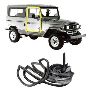 Imagem de Jogo Borracha Vedação Porta Toyota Bandeirante 1985 A 2000 - Disk Bor