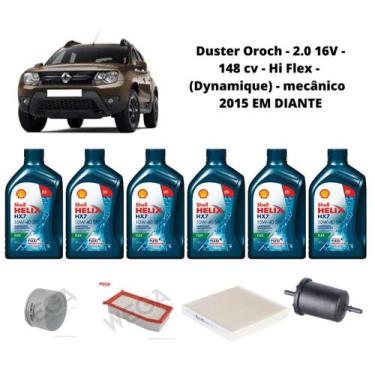 Imagem de Kit revisao troca de oleo renault duster 2.0 2015 em diante - SHELL
