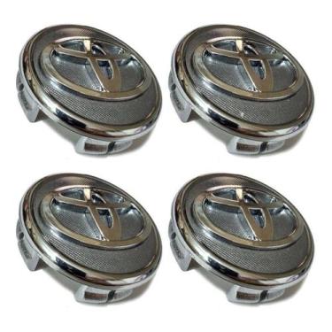 Imagem de Kit Calota Tampa Miolo Roda Toyota Corolla 02 2018 Grafite - GFM