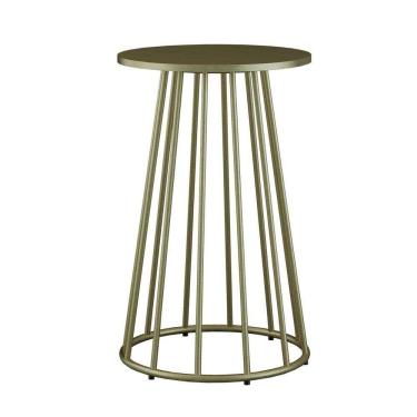 Imagem de Base Cone Aço Carbono Para Tampo Madeira Ou Vidro Dourado Light