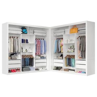 Imagem de Closet Casal Premium Clarice Com 08 Gavetas Carioca Móveis, Branco