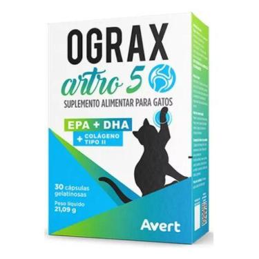 Imagem de Ograx Artro 5 Suplemento Alimentar Para Gatos E Cão Até 5 Kg - Avert