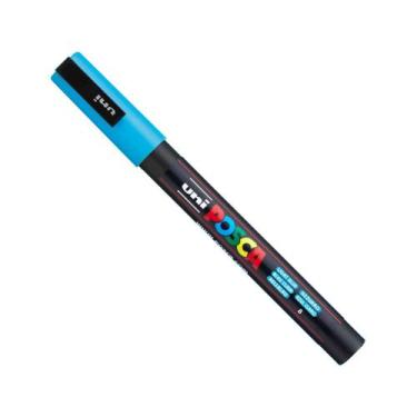 Imagem de Caneta Posca PC-3M UniBall Unidade, Azul Claro