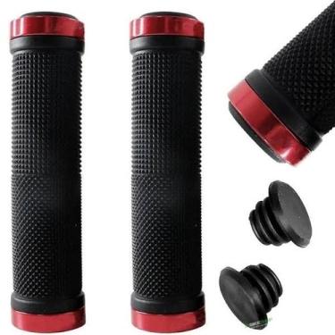 Imagem de Manopla Luva Punho Com Travas De Alumínio Mtb Bicicleta - genesi, Verm