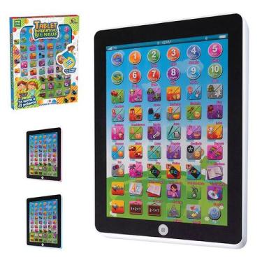 Imagem de Tablet Interativo Infantil Educativo Bilingue Inglês Português 54 Funç