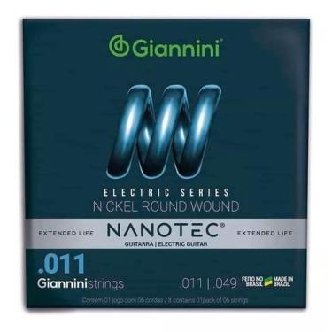 Imagem de Encordoamento P/ Guirarra Giannini Nanotec 011 - Geegst11 Pn