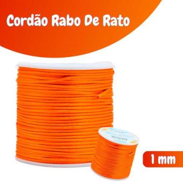 Imagem de Fio De Seda Laranja - Cordão Rabo De Rato 1mm - Nybc