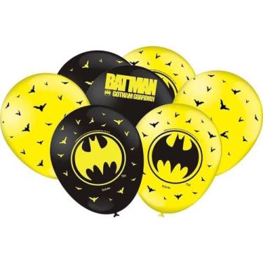 Imagem de 25 Balões Batman Bexigas n9" decoração festa aniversário - festcolor