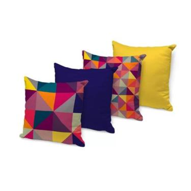 Imagem de Kit 4 Capas Para Almofadas Wevans Amarelo, UN, Amarelo