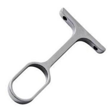 Imagem de Suporte Cabideiro P/ Tubo Oval  Central Cromado Kit 04 Peças - comerci