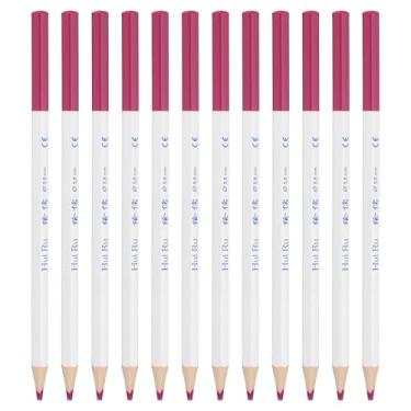 Imagem de PATIKIL Conjunto de lápis de cor vermelha rosa, 12 lápis de cor a óleo, lápis de desenho de madeira para artistas, pintura, esboço