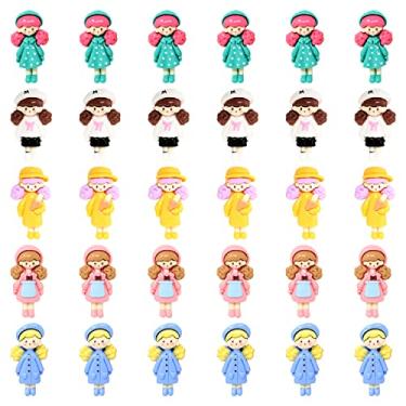 Imagem de Honbay 30 peças de resina lindos pingentes de geleca desenho animado meninas flatbacks artesanato enfeite para clipes de cabelo faça você mesmo, capa de telefone, scrapbooking, joias (5 estilos)