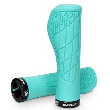 Imagem de BUCKLOS Punhos de guidão de bicicleta de montanha aperto duplo MTB, punhos antiderrapantes para alça de bicicleta, punho de bloqueio confortável para BMX, Beach Cruiser, E-Bike, Scooter