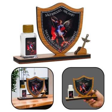 Imagem de Adorno Enfeite Escudo São Miguel Arcanjo - Água Benta e Espada - FORNE