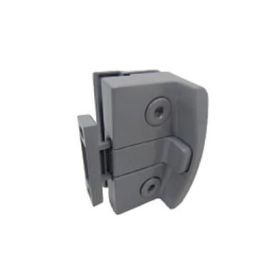 Imagem de Kit 3 Fechadura Bate Fecha Cinza Vidro / Alvenaria Blindex