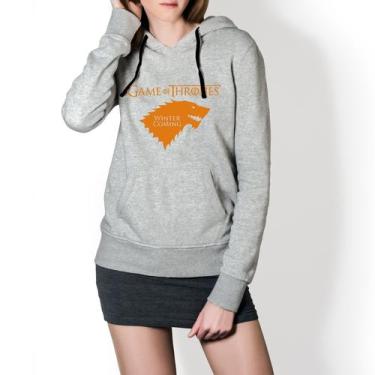 Imagem de Moletom Feminino Game Of Thrones - Cinza E Dourado - Top Franca Shoes,
