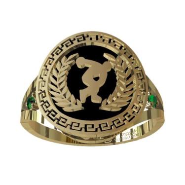 Imagem de Anel de Formatura Educação Física em Ouro 18K - Vieira Cruz Joias, 14,