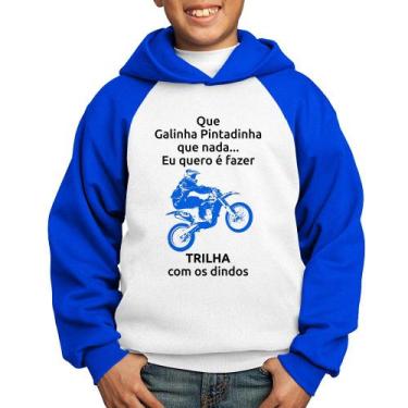 Imagem de Moletom Infantil Trilha com os dindos (moto azul) - Foca na Moda, Bran