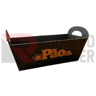 Imagem de Cesto porta pão 36x18x17cm (cores) - Rodolfo Laser, Nogueira
