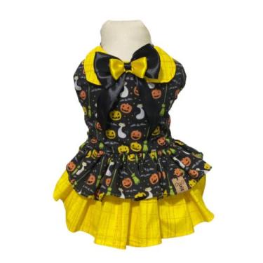 Imagem de Vestido para cachorro gato Noite de Halloween Animaliê, P