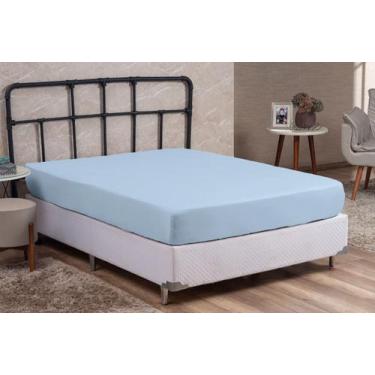 Imagem de Roupa Cama Casal 200 Fios Lençol com Elástico de Algodão - MF ENXOVAIS