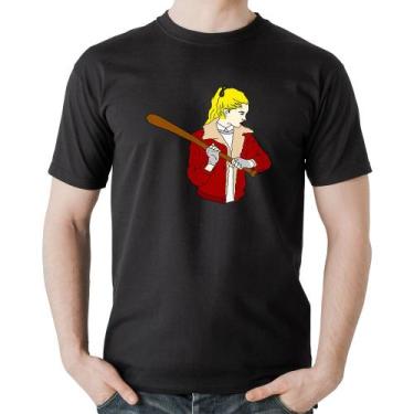 Imagem de Camiseta Algodão Baseball Girl - Foca na Moda, Preto, GG