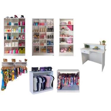 Imagem de Armário Colméia + Cabideiros + Balcão Arara + Atendimento Magia Móveis