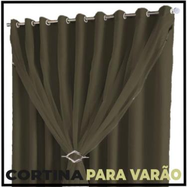 Imagem de cortina pé direito blackout Lisboa 5,50 x 3,80 varão branco - Bravin C