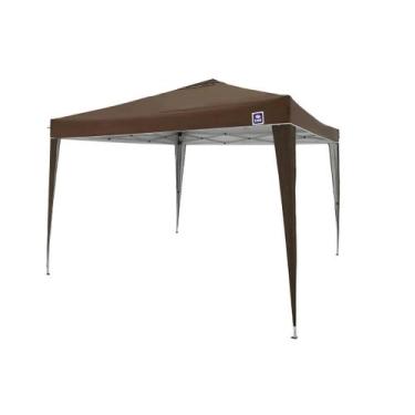 Imagem de Tenda Gazebo Alumínio Dobrável Marrom 3x3m BelFix