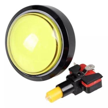 Imagem de BOTAO ARCADE FLIPERAMA ILUMINADO 60mm - AMARELO - Chaves