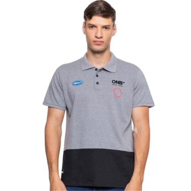 Imagem de Camisa Polo Masculina Onbongo Piquet Staff Cinza ON285