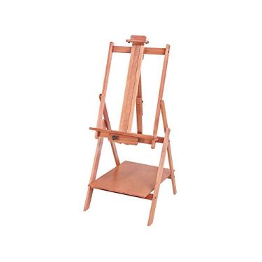 Imagem de Cavalete Estúdio Articulado, Comporta Telas de até 1,25 m, Trident, 12338, Madeira Eucalipto Clara